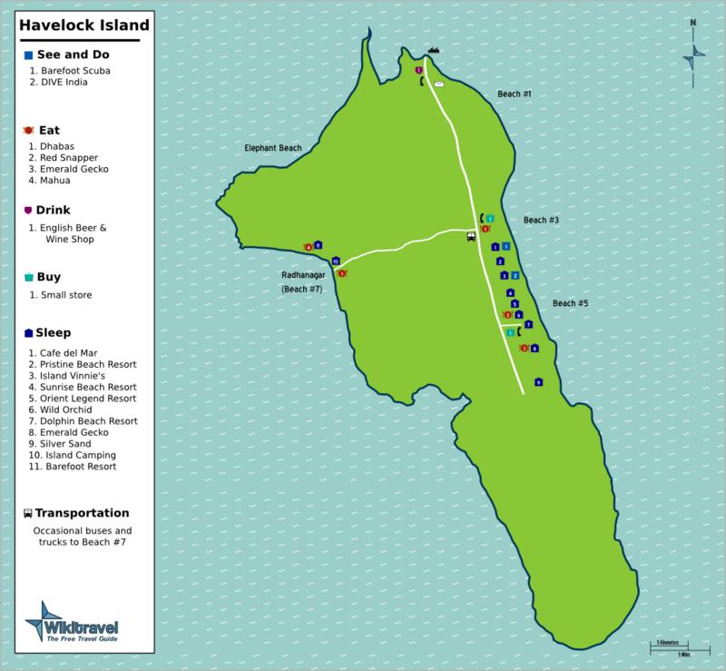 Wyspa Havelock - mapa